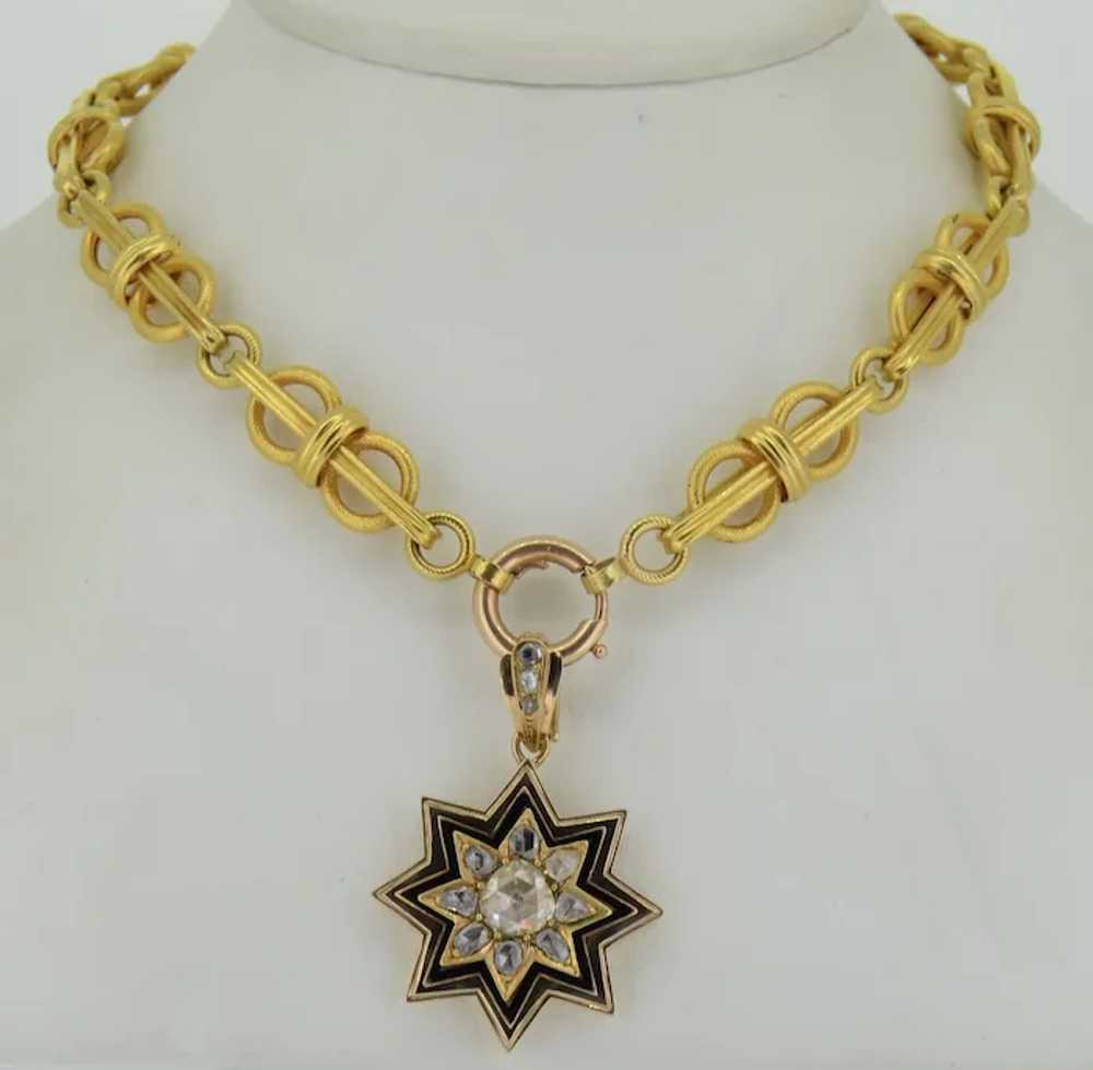 Fabulous Chunky 18K Victorian Chain 19" - image 7