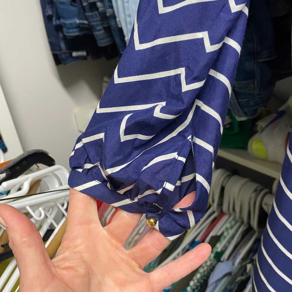 2 Elizabeth McKay blue striped sheath Dress - image 3
