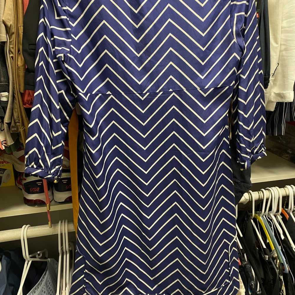 2 Elizabeth McKay blue striped sheath Dress - image 5