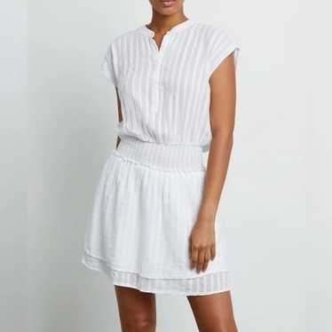 Rails Angelina Mini Dress in White Shadow Tiered … - image 1