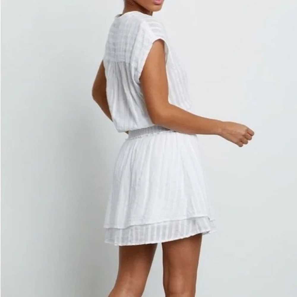 Rails Angelina Mini Dress in White Shadow Tiered … - image 2