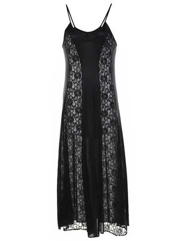 Black Classic Lace Nightdress - S