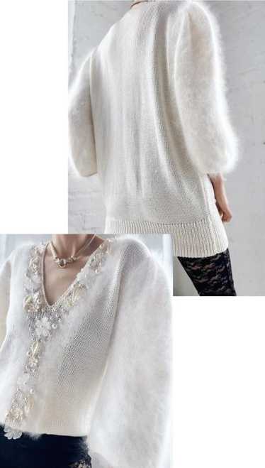 fluffy & soft angora charm sweater