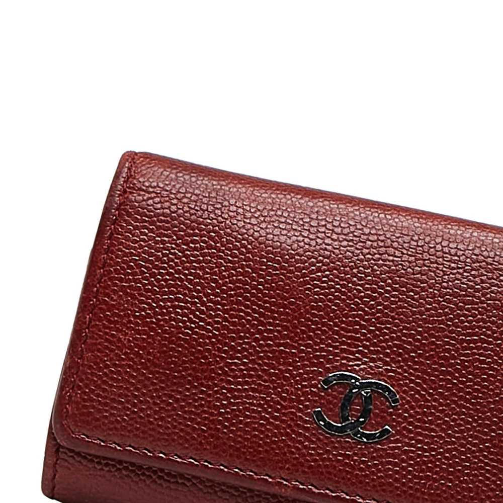 Chanel Chanel Red Caviar Leather Key Holder - image 10