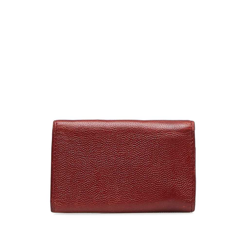 Chanel Chanel Red Caviar Leather Key Holder - image 3