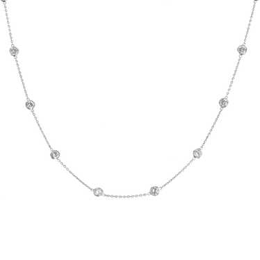 Vintage necklace in white gold and diamonds Colle… - image 1