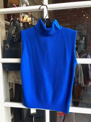 1960s Blue Mock Turtleneck