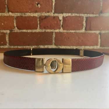 Red Snakeskin Belt - image 1