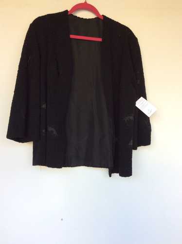 Black flower coat - image 1