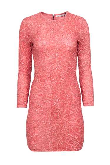 Alice & Olivia - Coral Pink Sequin Long Sleeve "De