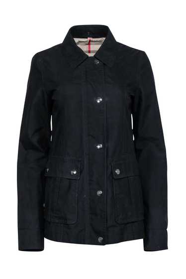 Burberry Brit - Black Lightweight Zipper Jacket Sz