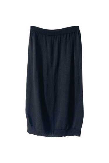 Knit skirt - Long black 80's knitted skirt Alain M