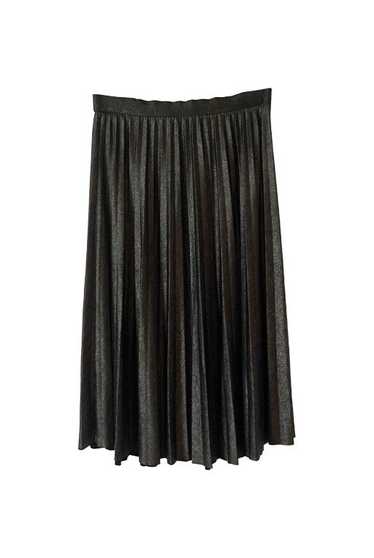 Viscose skirt - Long pleated skirt Anthracite gray