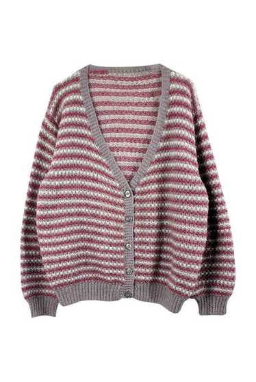 Knitted cardigan - Striped cardigan Handmade from 