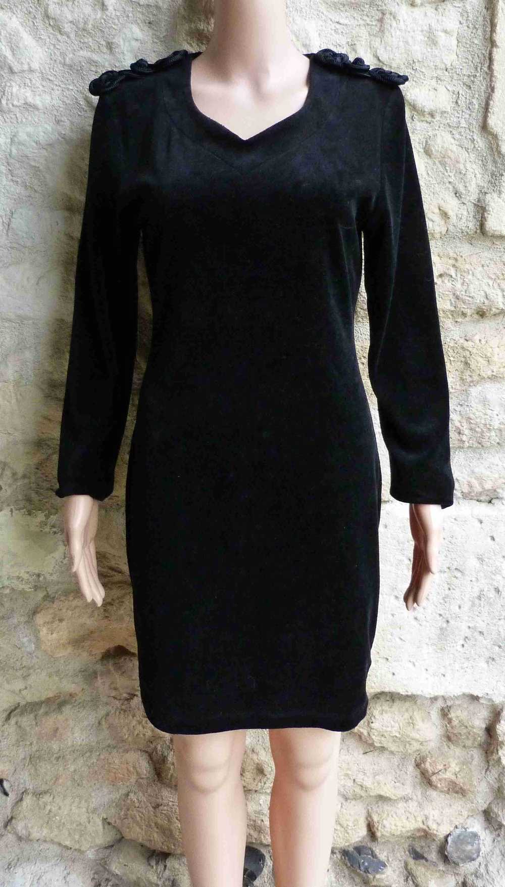 Yves Saint Laurent dress - mid-length velvet dres… - image 4