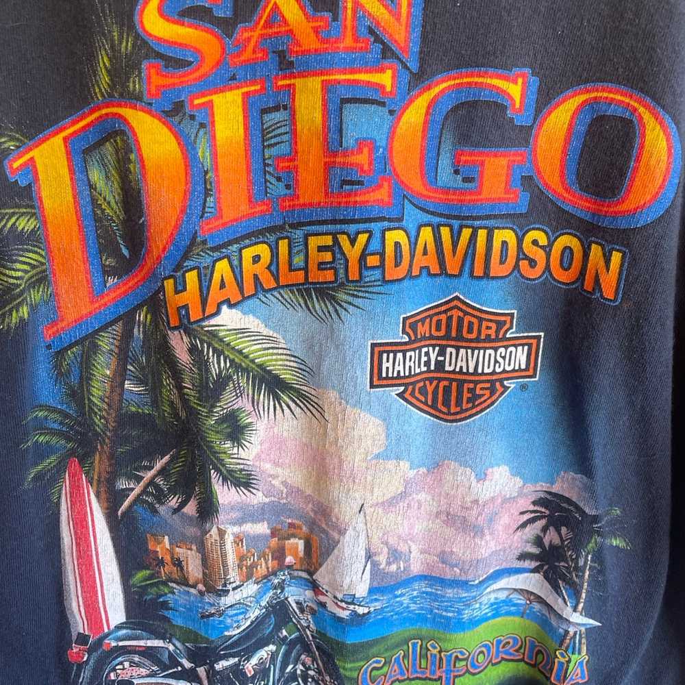 Vintage single stitch harley davidson shirt san d… - image 4