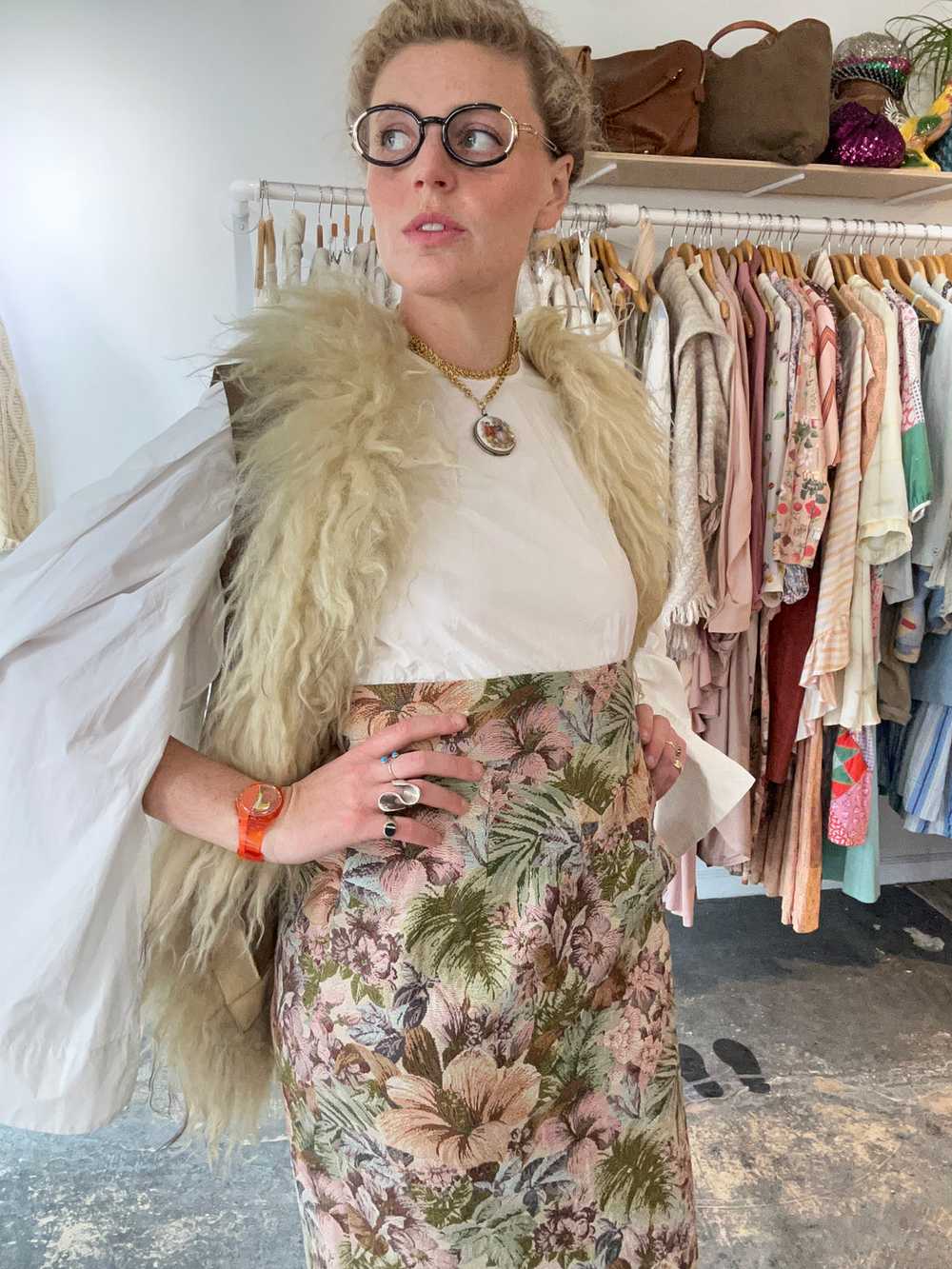 Florence Cromer Fashion Floral Pencil Skirt - image 2