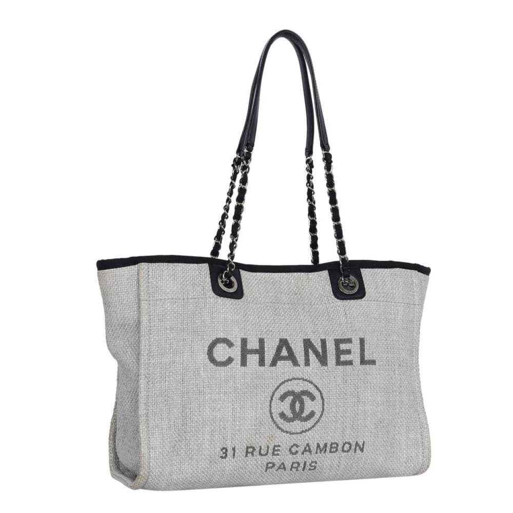 Chanel Deauville leather handbag - image 5