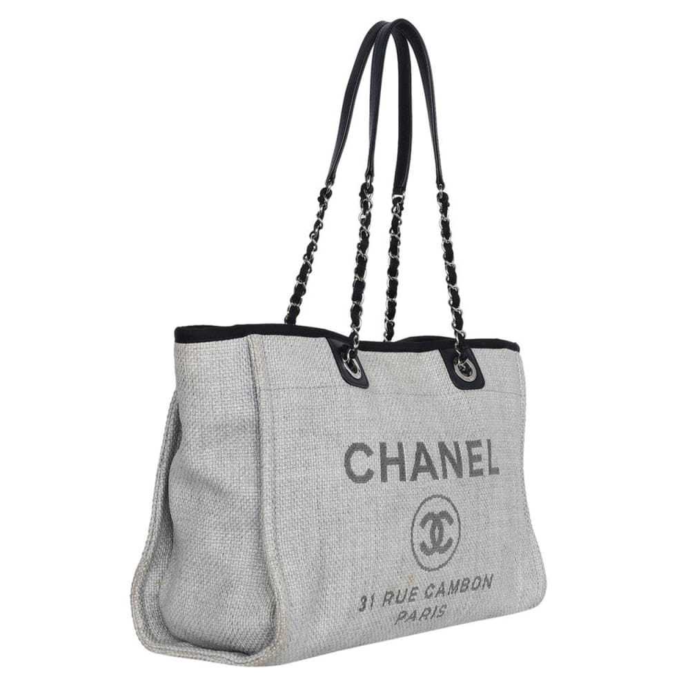 Chanel Deauville leather handbag - image 6
