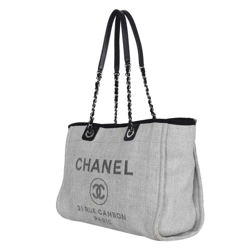 Chanel Deauville leather handbag - image 7
