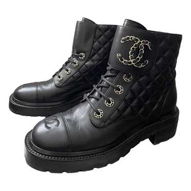 Chanel Leather lace up boots - image 1