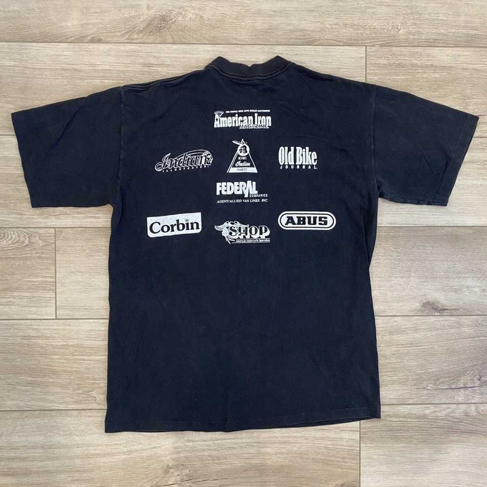 90s Biker T-Shirt - Men's L - American Iron Magaz… - image 2
