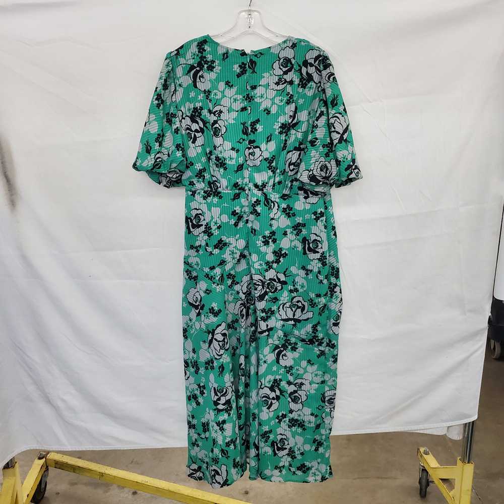 Asos Green Floral Rose Patterned Green Maxi Dress… - image 2
