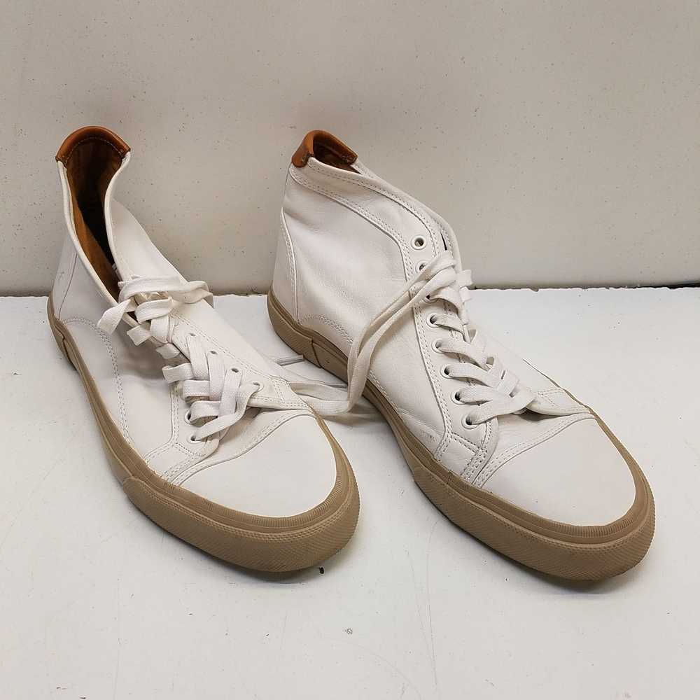 FRYE Ludlow White Leather Lace Up Hi Top Sneakers… - image 3
