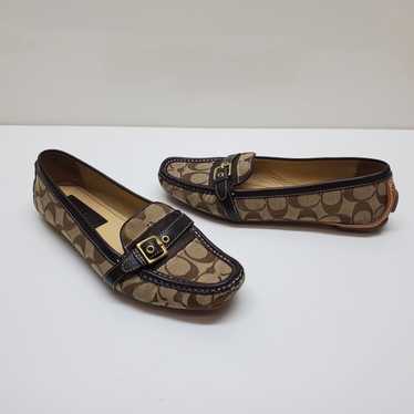 Coach Signature Logo Leather Loafer Brown 10M - image 1