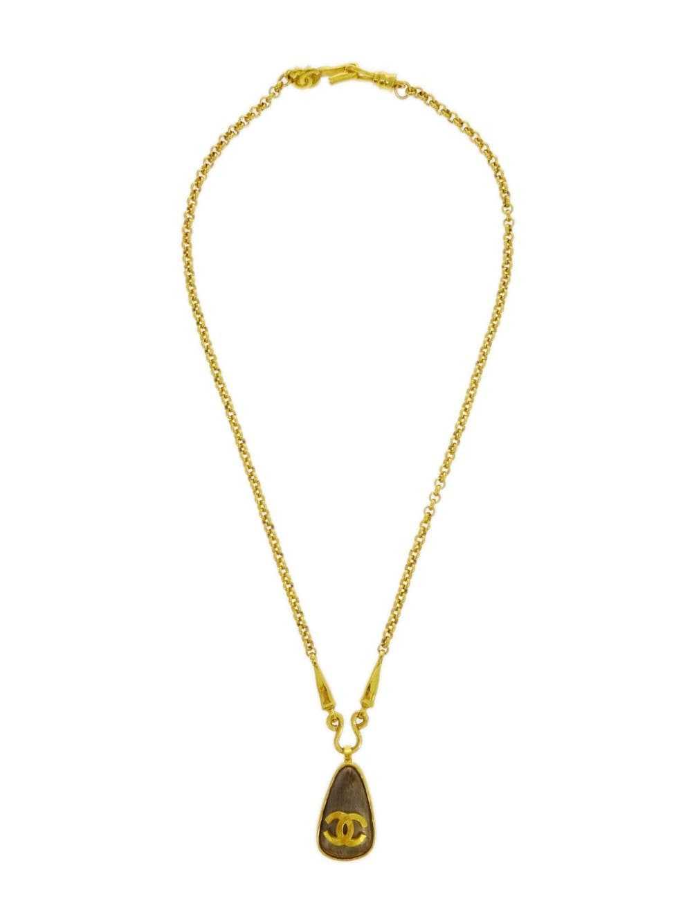 CHANEL Pre-Owned 1997 CC pendant necklace - Gold - image 2