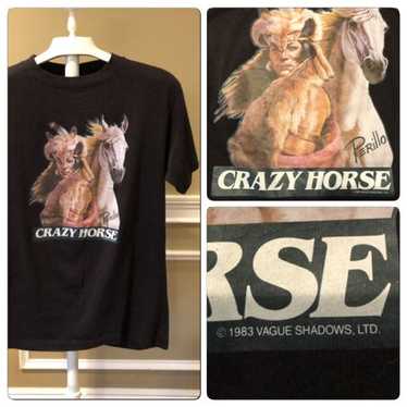 Vtg 83 Perillo CRAZY HORSE T-shirt