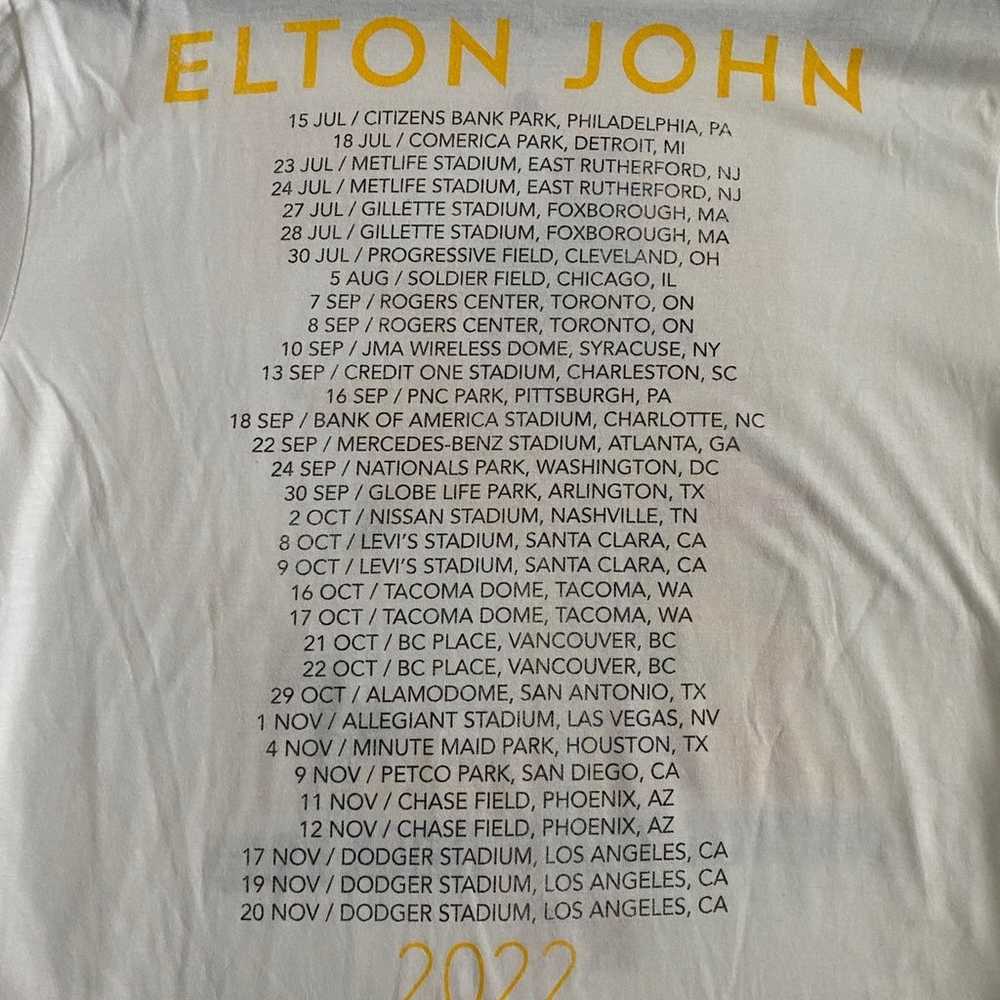 Elton John 2022 Tour T-Shirt - image 4