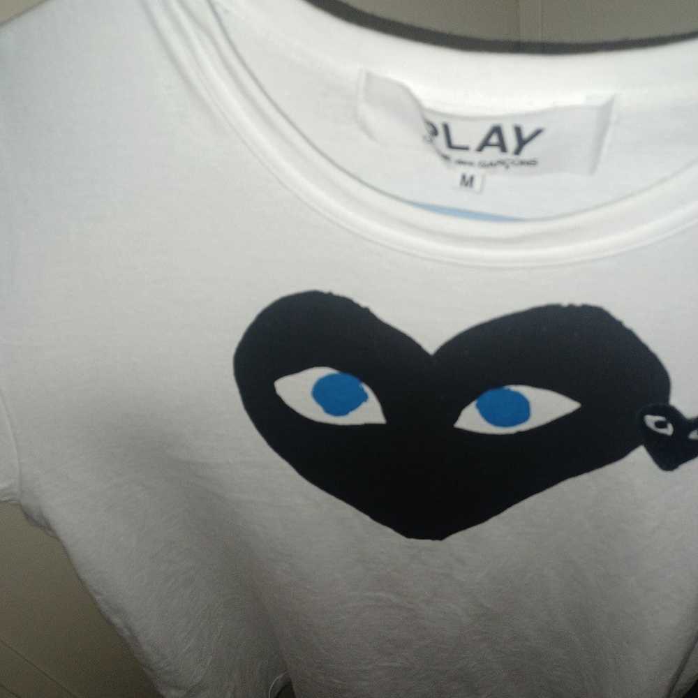 CDG Play Black Heart Blue Eyes T-shirt - image 2