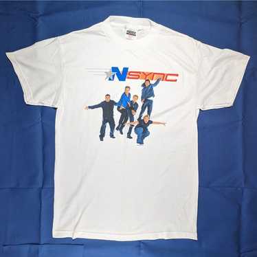 VTG 2000 NSync Band T-Shirt Medium White Concert B