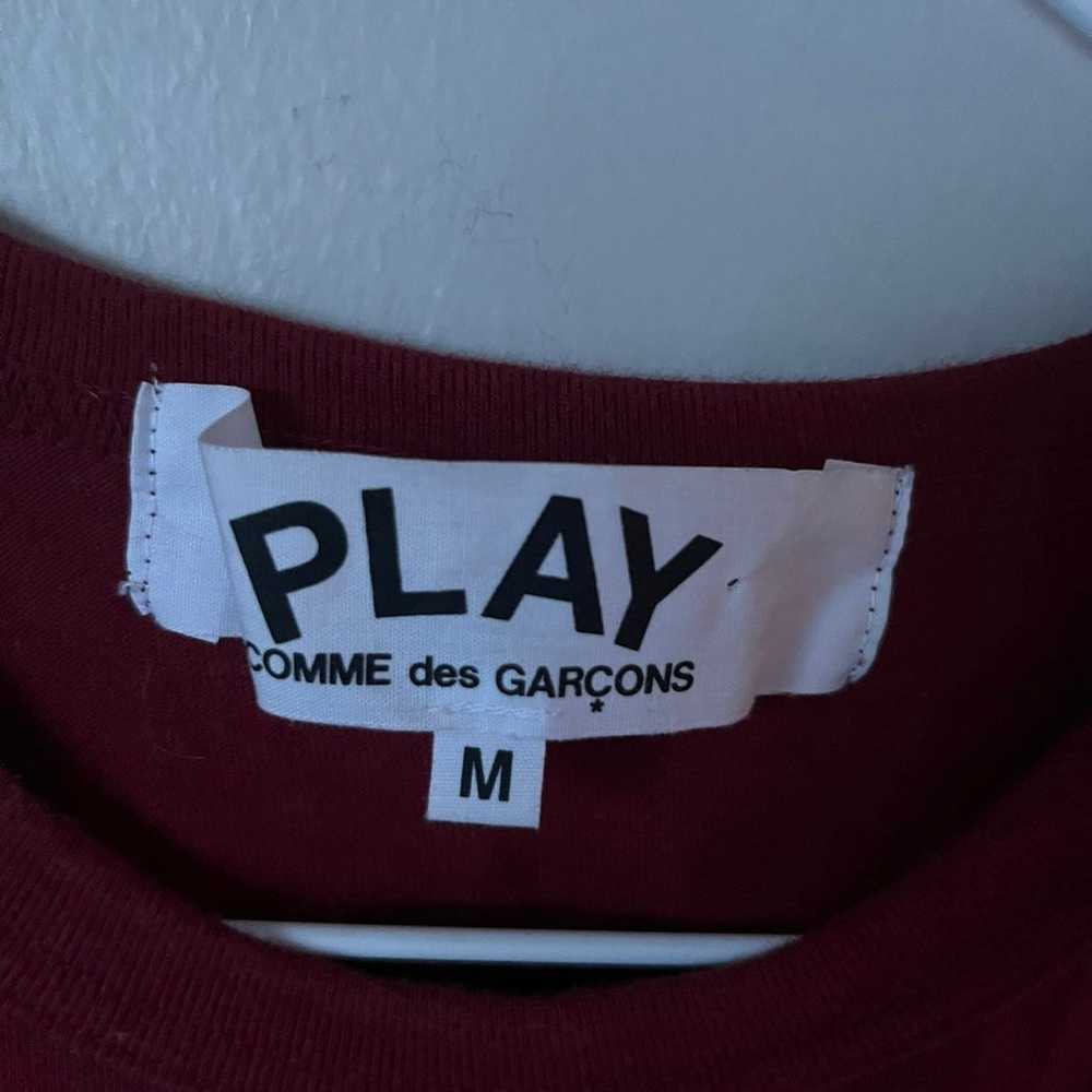 Mens M Comme des Garçons Play Double Heart T-Shir… - image 2