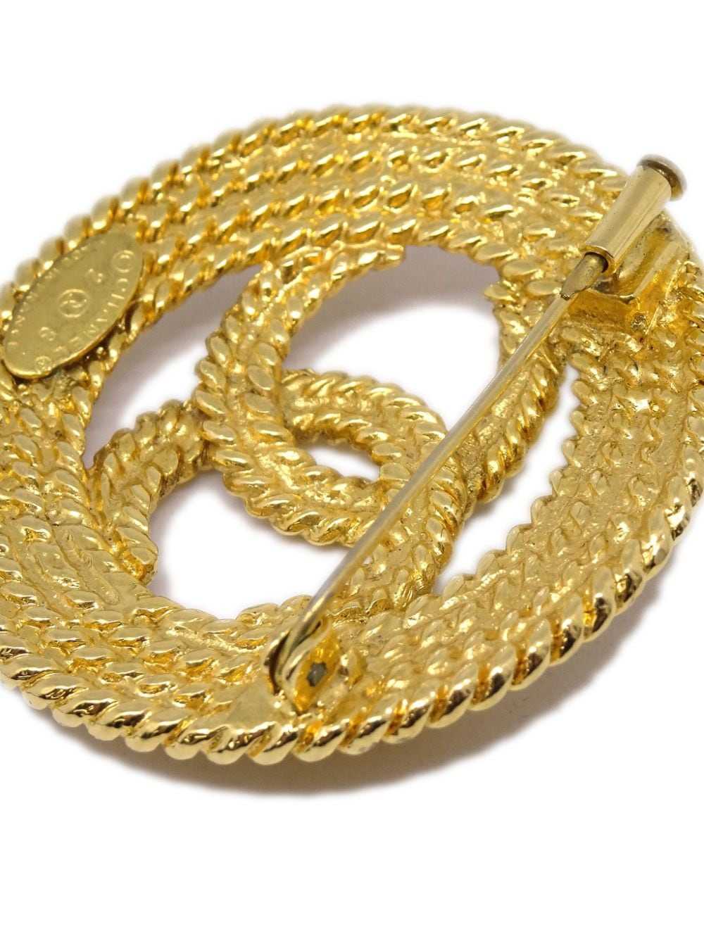 CHANEL Pre-Owned 1993 CC chain brooch - Gold - image 2
