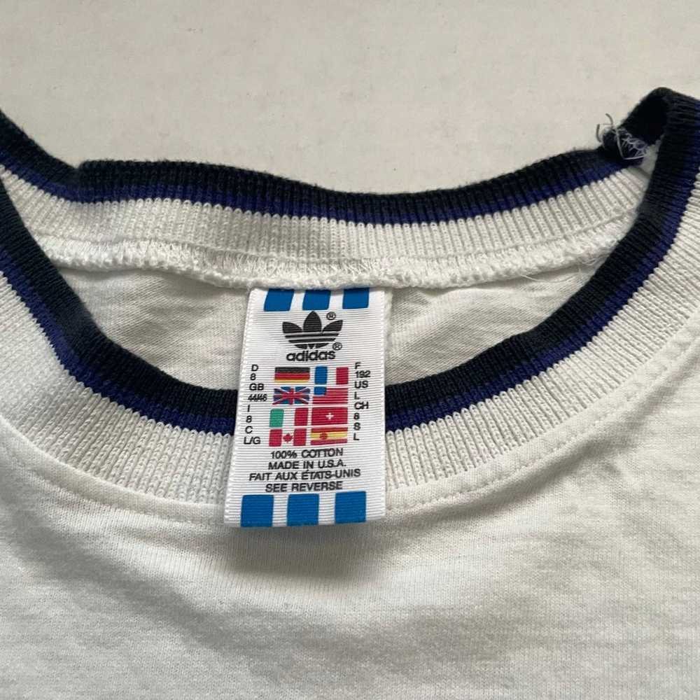 Vintage 1990s Adidas Boston Marathon Striped T-Sh… - image 3