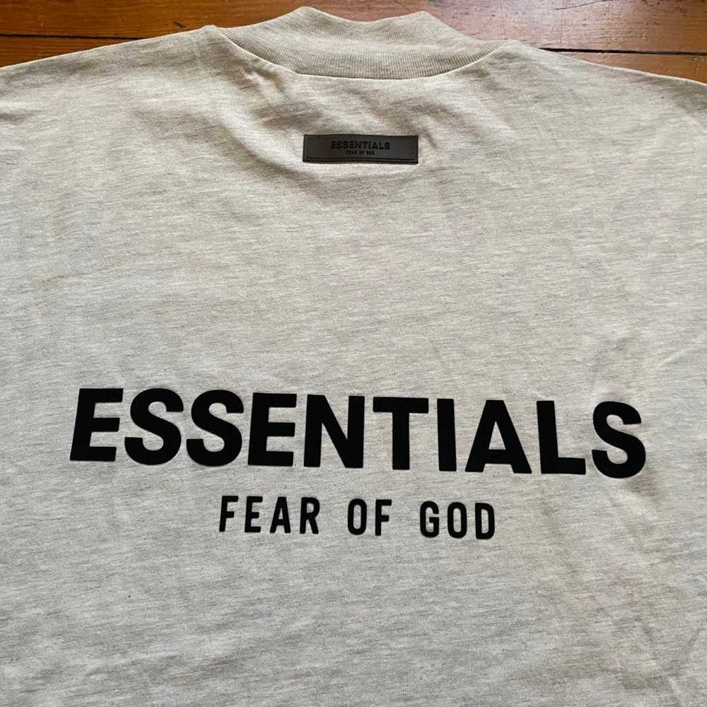 Fear of God Essentials Long Sleeve Shirt Light Oa… - image 2