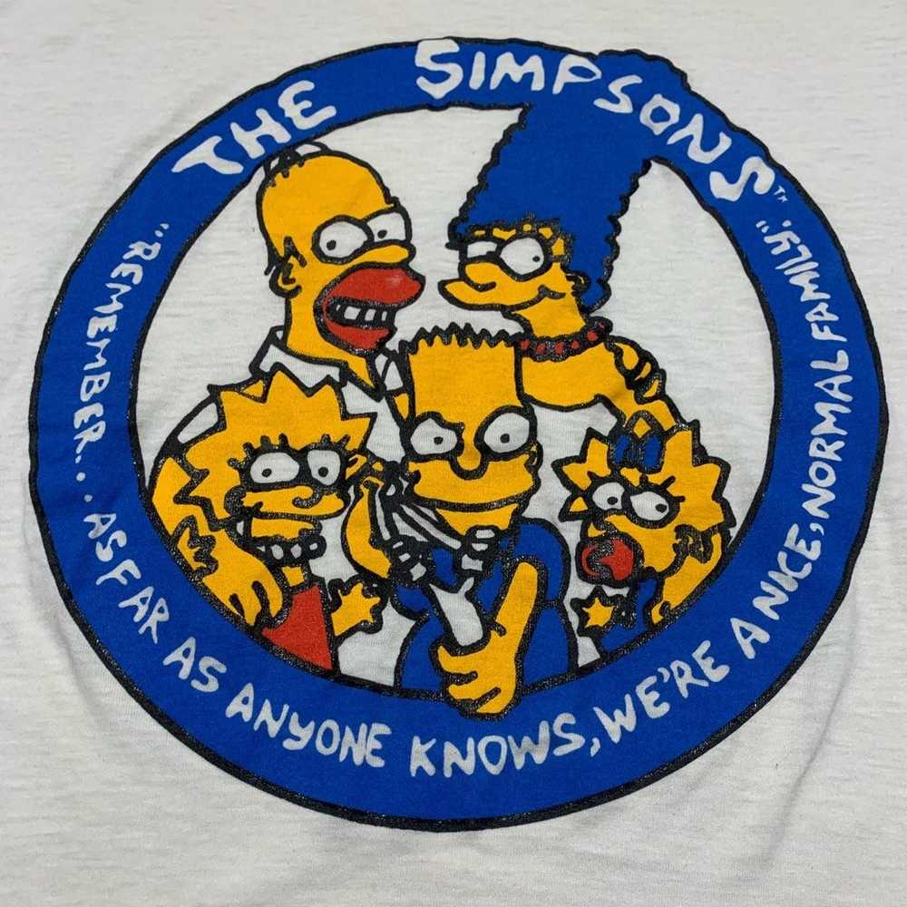 Vintage Rare 80s The Simpsons SS shirt - image 2