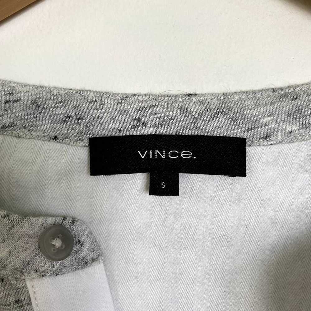 Vince Linen Blend Long Sleeve Henley Top Size Sma… - image 5