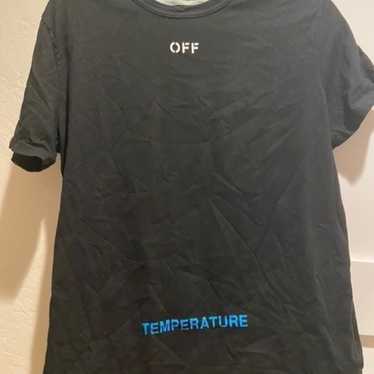 Off white black temperature clearance t shirt