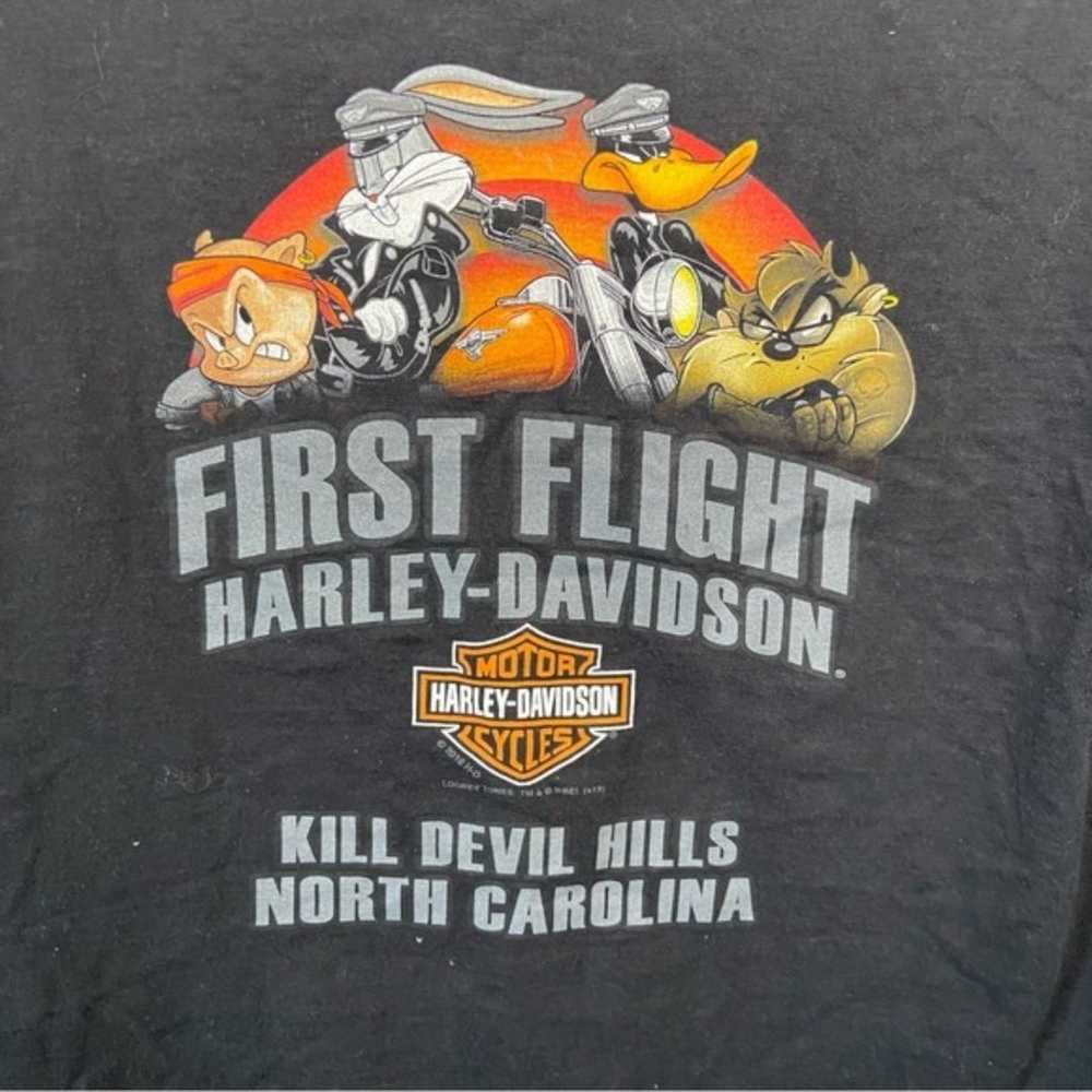 Harley Davidson Looney Tunes Black Graphic Tee Sh… - image 5