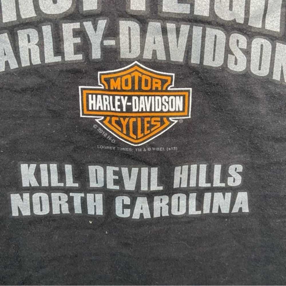 Harley Davidson Looney Tunes Black Graphic Tee Sh… - image 6