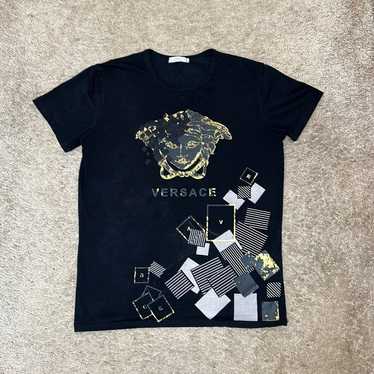 Versace Mens Printed Geometric T-shirt Size M. Slim Fit Medusa Baroque Gem  Stone