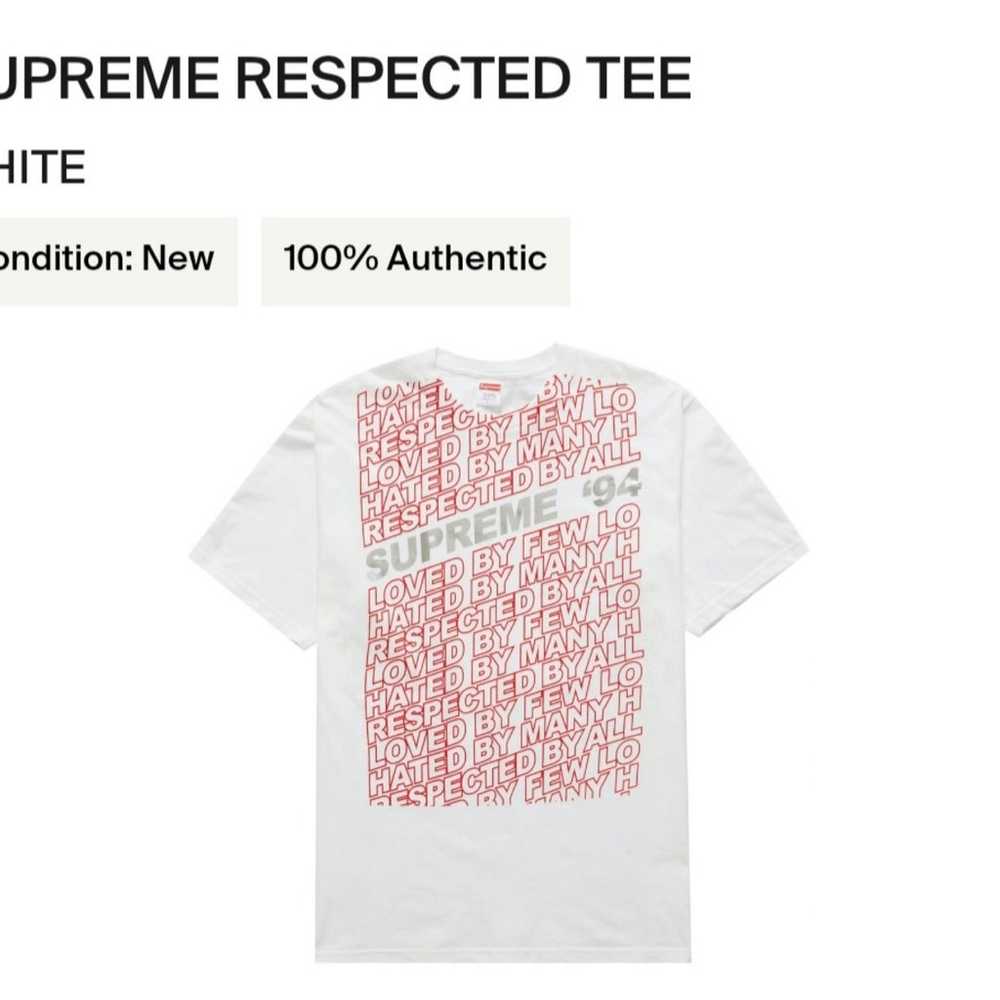 SUPREME RESPECTED TEE - image 1