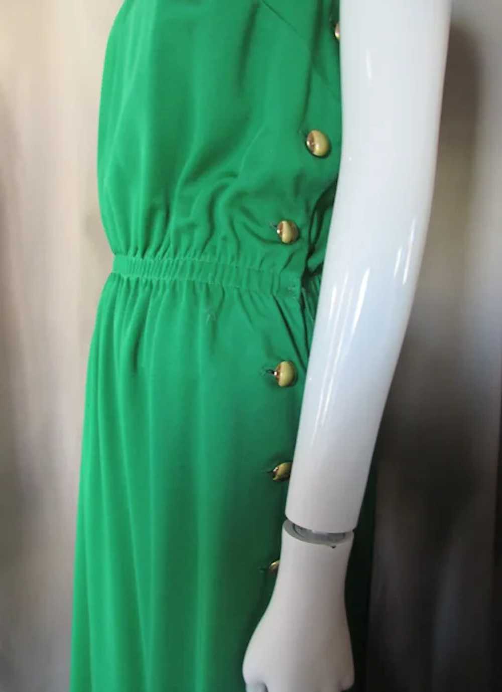 SALE Casual 1970 Era Maxi Dress in Emerald Green … - image 12
