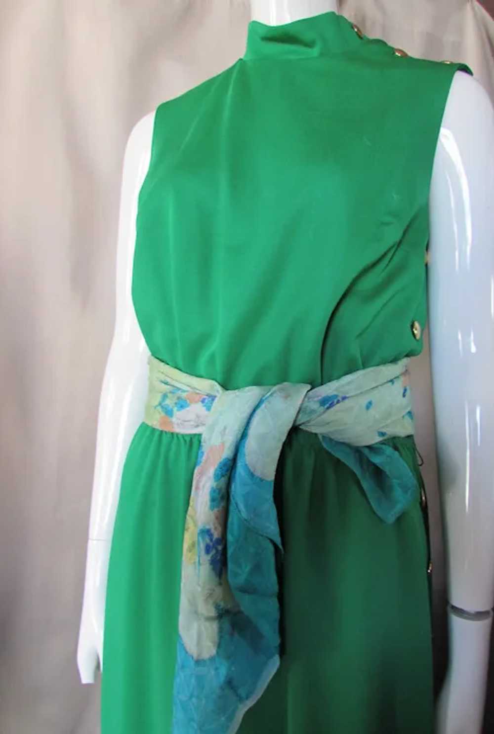 SALE Casual 1970 Era Maxi Dress in Emerald Green … - image 5