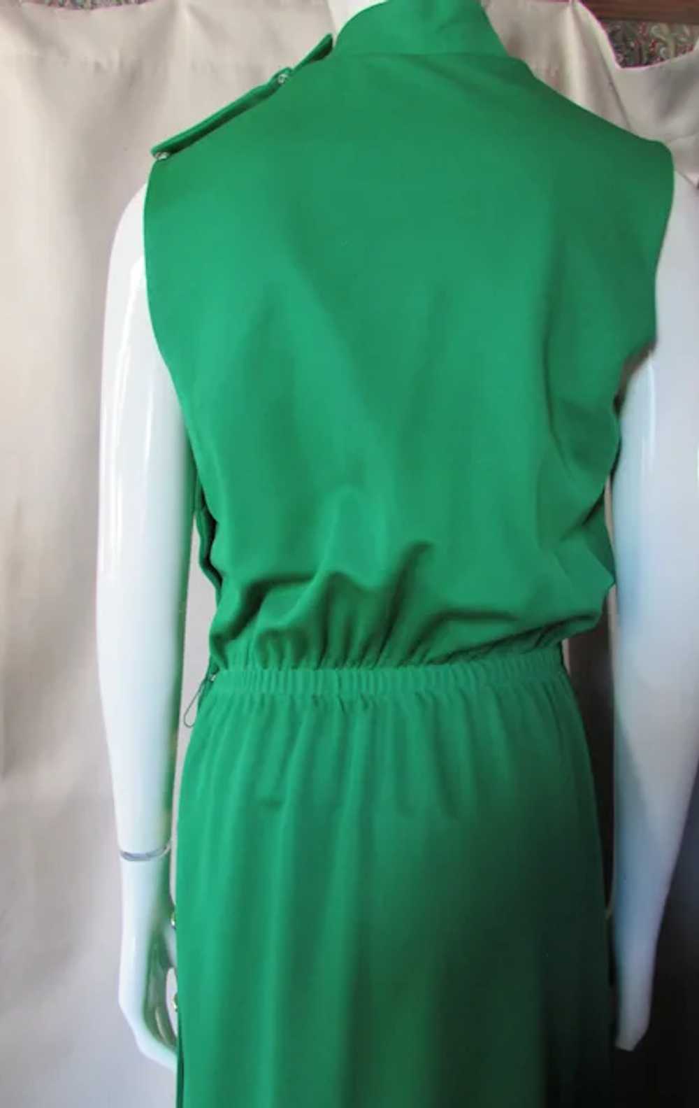 SALE Casual 1970 Era Maxi Dress in Emerald Green … - image 6