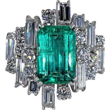 Vintage AGL 5.75cts Insignificant Colombian Green… - image 1