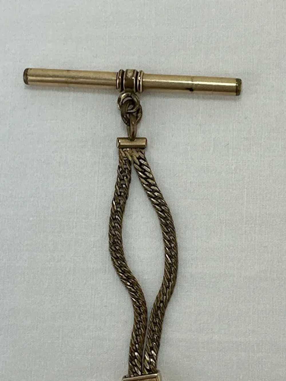 Victorian Double Chain Slide Watch Chain - image 2